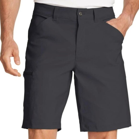 NEW Eddie Bauer Rainier 10” Tech Shorts Men’s 36 Cargo Outdoor Black J164 - Picture 1 of 7